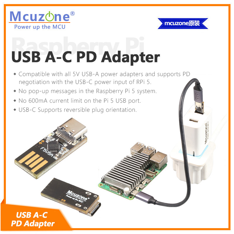 Banana Pi Bpi-M5 - Adapter USB A-C PD Raspberry Pi5,