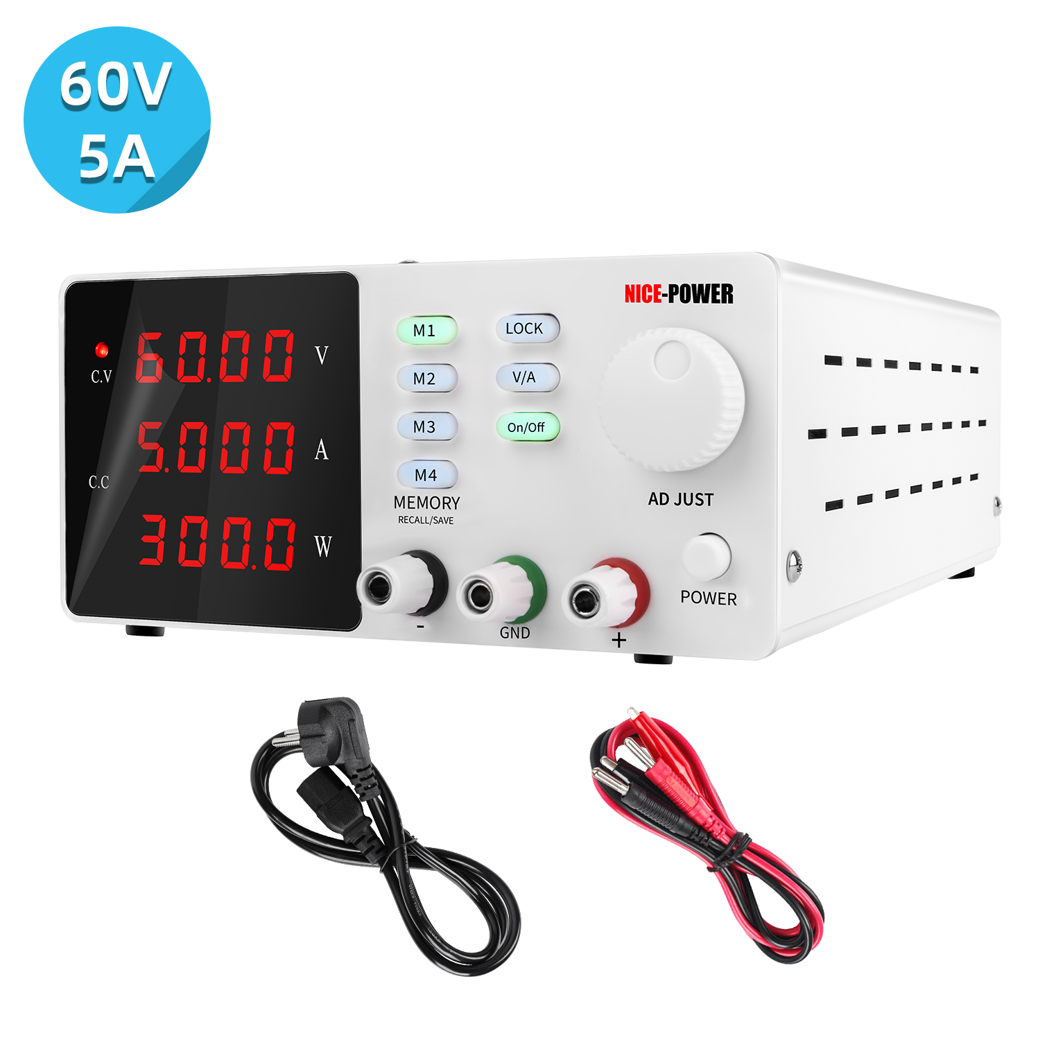 Programmable Dc Power Supply 60V 5A - Nowy Design Nice Power Spps-S605 60V