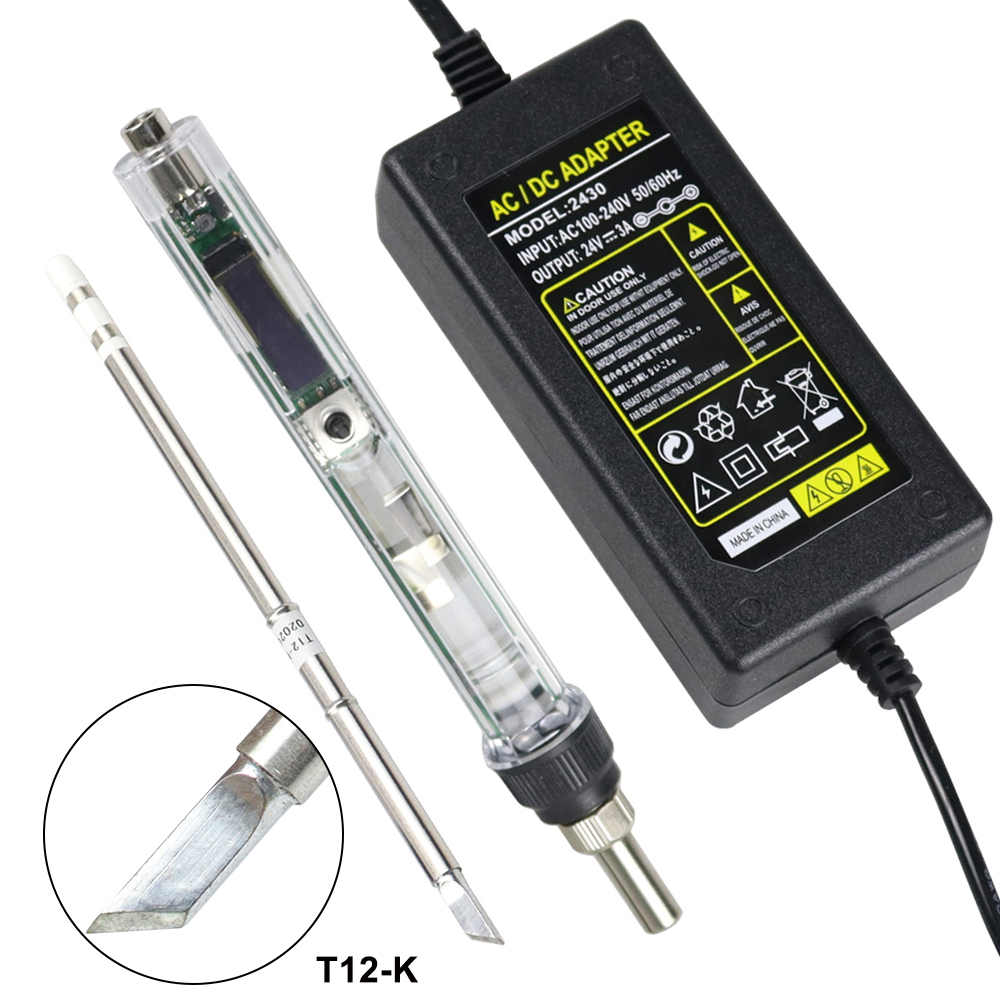 Zestaw lutownicy elektrycznej  – Soldering Station T12 Oled recenzja i cena
