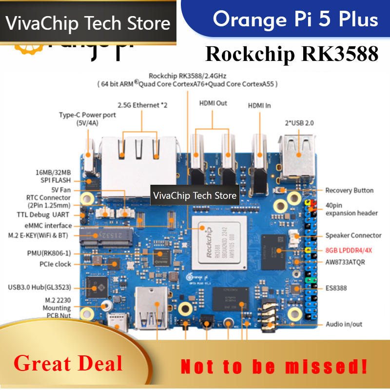 VivaChip TechOrange Pi 5 Plus  – Orange Pi 5 Plus 16Gb recenzja i cena