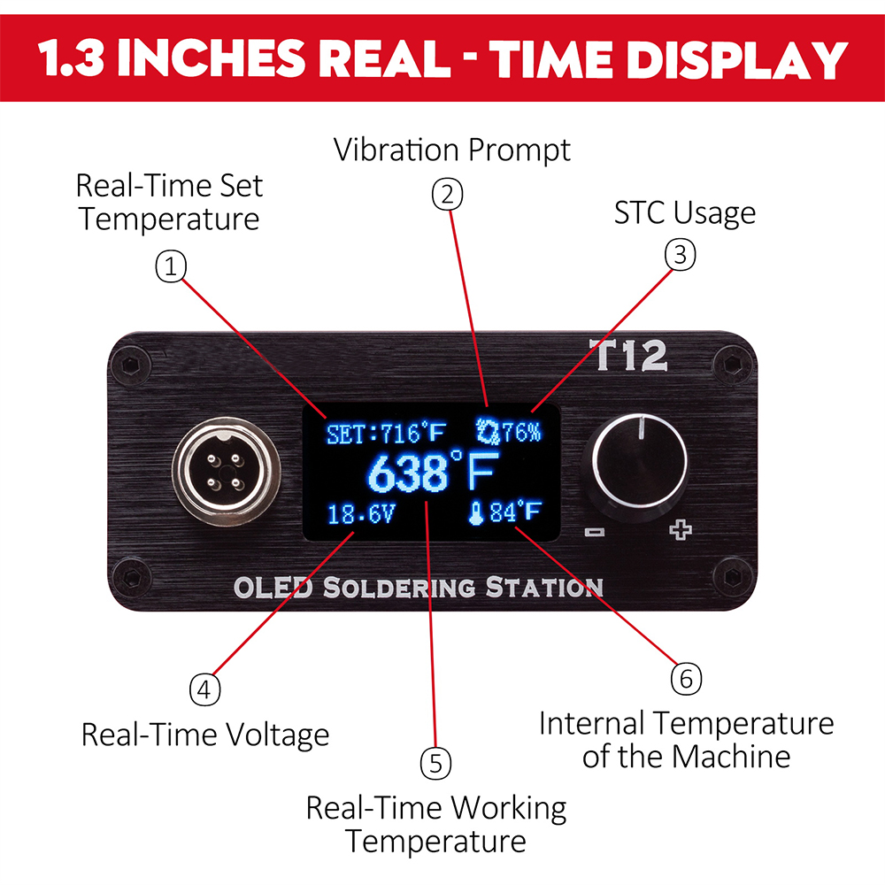 Stacja lutownicza OLED T12 reg – Soldering Station T12 Oled recenzja i cena