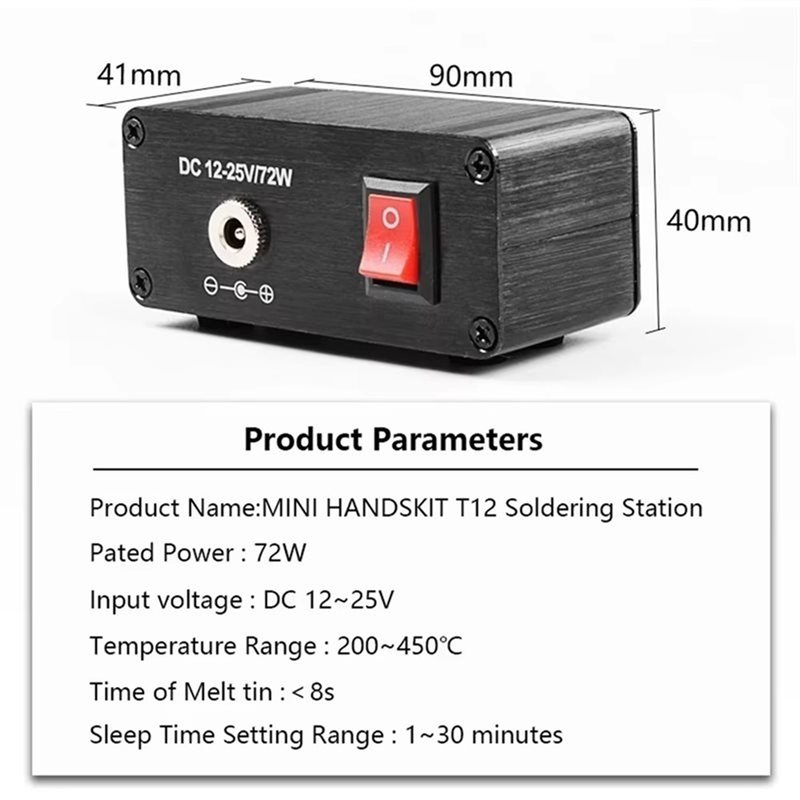 Cyfrowa stacja lutownicza B03C – Soldering Station T12 Oled recenzja i cena
